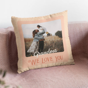 Chic Persoonlijke foto Tekst Grootouders Gift Kussen