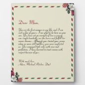 Chic Persoonlijke liefdesbrief Handgeschreven cade Fotoplaat (Voorkant)