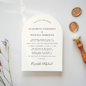 Chic Photo Arch Cream bruiloft receptie Kaart
