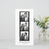 Chic Photo-booth Filmstrip Wedding Save The Date (Debout devant)