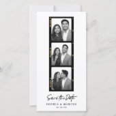 Chic Photo-booth Filmstrip Wedding Save The Date (Devant)