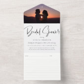 Chic Photo Bridal Shower Invitation + Recette Card (À l'intérieur)
