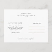 Chic Photo Collage Minimalist Bewaar de datum Aankondigingskaart (Achterkant)