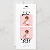 Chic Photo Collage QR Code Graduation Faire-part (Devant)