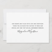 Chic Photo Eucalyptus Mariage Carte de remerciemen (Dos)