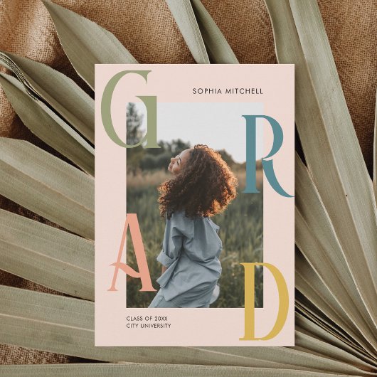 Chic Photo Graduation Party Invitation