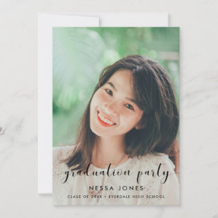Chic Photo graduation party-uitnodiging Aankondiging