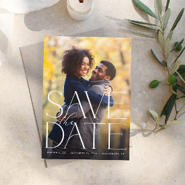 Chic Photo Grand Save the Date Kaart