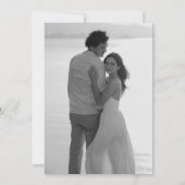 Chic Photo Noir & Blanc Texte Or Save the Date (Dos)