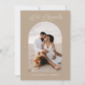 Chic Photo QR Code Mariage Faire-part Fiançailles (Devant)