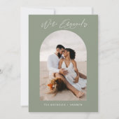 Chic Photo QR Code Mariage Faire-part Fiançailles (Devant)