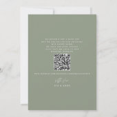 Chic Photo QR Code Mariage Faire-part Fiançailles (Dos)
