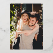 Chic Photo Real Foil Pressé Numéro de table Cartes (Verso)