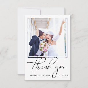 Chic Photo Wedding Bedankkaart