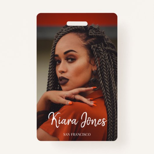 Chic Photo White Script Badge (Voorkant)