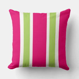 CHIC PILLOW_ 561 HOT PINK/60 GROENE STRIPES KUSSEN