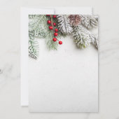 Chic Pine Tree Branches Sneeuwkerstbedrijf I Kaart (Achterkant)