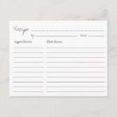 Chic Pineapple Personalized Recipe Kaart (Voorkant)