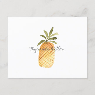 Chic Pineapple Personalized Recipe Kaart