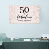 Chic Pink 50 en fantastische 50e verjaardag Spandoek (Beurs)
