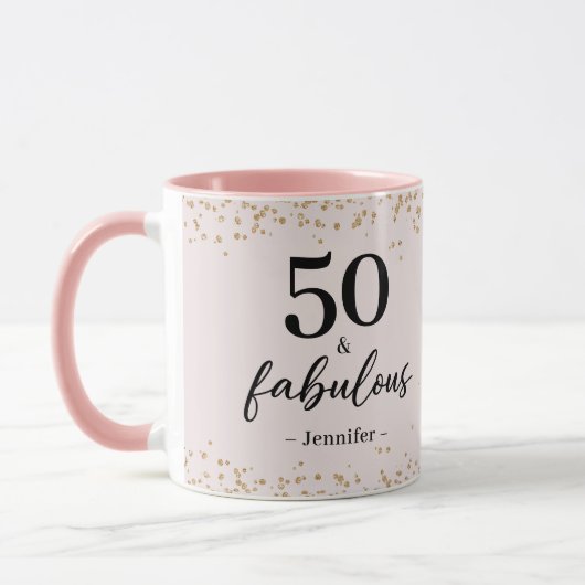 Chic Pink 50 et Fabulous Birthday Mug (Gauche)
