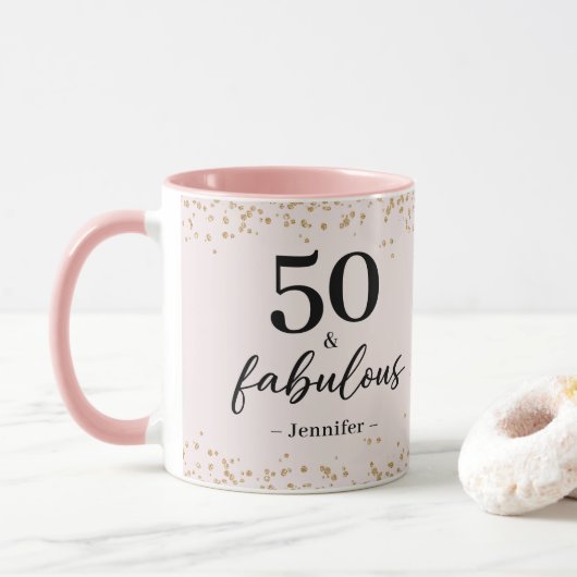 Chic Pink 50 et Fabulous Birthday Mug (Avec donut)