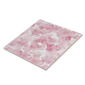 Chic Pink Abstract Tegeltje (Zijkant)