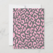 Chic Pink and Black Leopard Print Birthday Kaart (Achterkant)