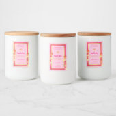 Chic Pink and Gold Produit Packaging Étiquette Flo (Bouteilles)