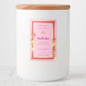 Chic Pink and Gold Produit Packaging Étiquette Flo (Devant)