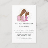 Chic Pink Beauty Mode Visitekaartje (Achterkant)