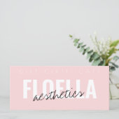 Chic Pink Beauty Salon Aesthetics Cadeaubon (Staand voorkant)