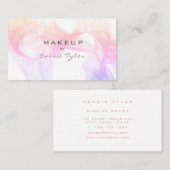 Chic Pink Blue Pastel Waterverf Abstract Visitekaartje (Voorkant / Achterkant)