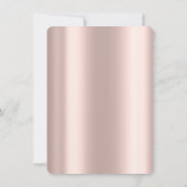 Chic Pink Bow Confetti Navy Blue Quinceañera Kaart (Achterkant)