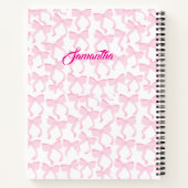 Chic Pink Bows Notitieboek (Achterkant)