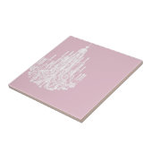 Chic Pink Chandelier Tegeltje (Zijkant)