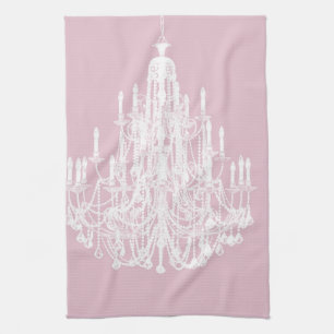 Chic Pink Chandelier Theedoek