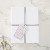 Chic Pink Coquette Bow Maid of Honor Voorstel Cadeaulabel (Met Touw)