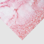 Chic Pink Elegant Roos Gold Glitter Marble Tissuepapier (Detail)