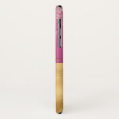 Chic Pink en Gold Floral Crown Case-Mate iPhone Case (Achterkant/links)