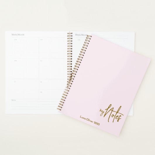 Chic Pink Feminine Planner (Devant avec enveloppe)
