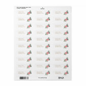Chic Pink Floral Wedding Return-adres Etiket (Full Sheet)