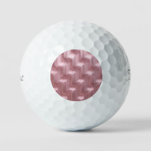Chic Pink Geometric - Opvallen op de Cursus Golfballen