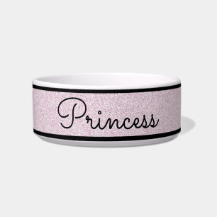 Chic Pink Glitter Gepersonaliseerd Cat Bowl Voerbakje