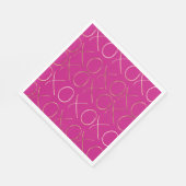 Chic Pink Gold Glam XOXO Servet (Hoek)