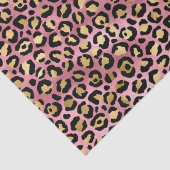 Chic Pink Gold Leopard Pattern Baby shower Gift Tissuepapier (Detail)