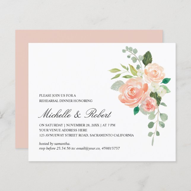 Chic Pink Green Oranje repetitief diner (Voorkant / Achterkant)