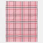 Chic Pink & Grey Plays Mode Patroon Fleece Deken (Voorkant)