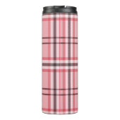 Chic Pink & Grey Plays Mode Patroon Thermosbeker (Achterkant)