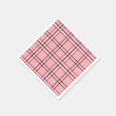 Chic Pink & Grey Plays Mode Pattern Party Servet (Hoek)